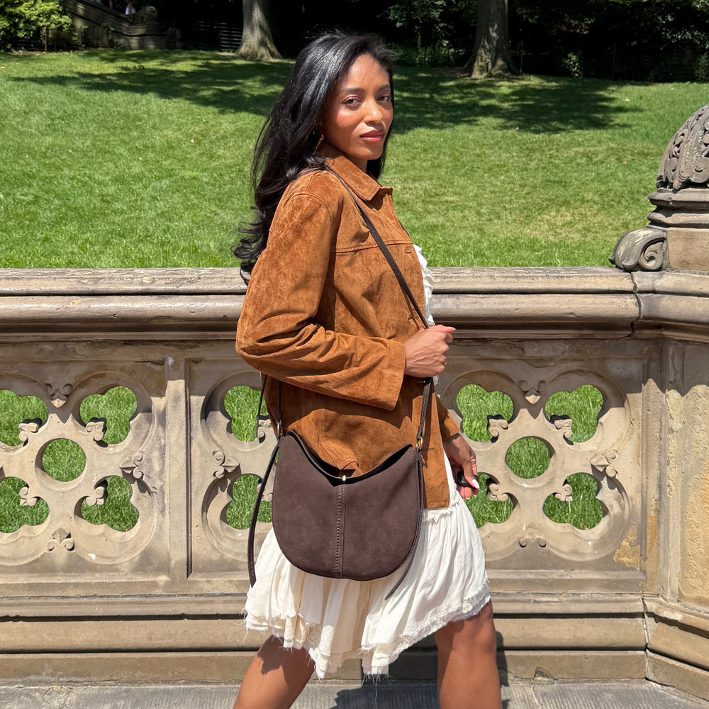Bennett Espresso Suede Crossbody | Women Dolce Vita