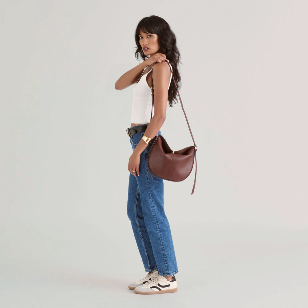 Burano Brown Leather Crossbody | Dolce Vita Women