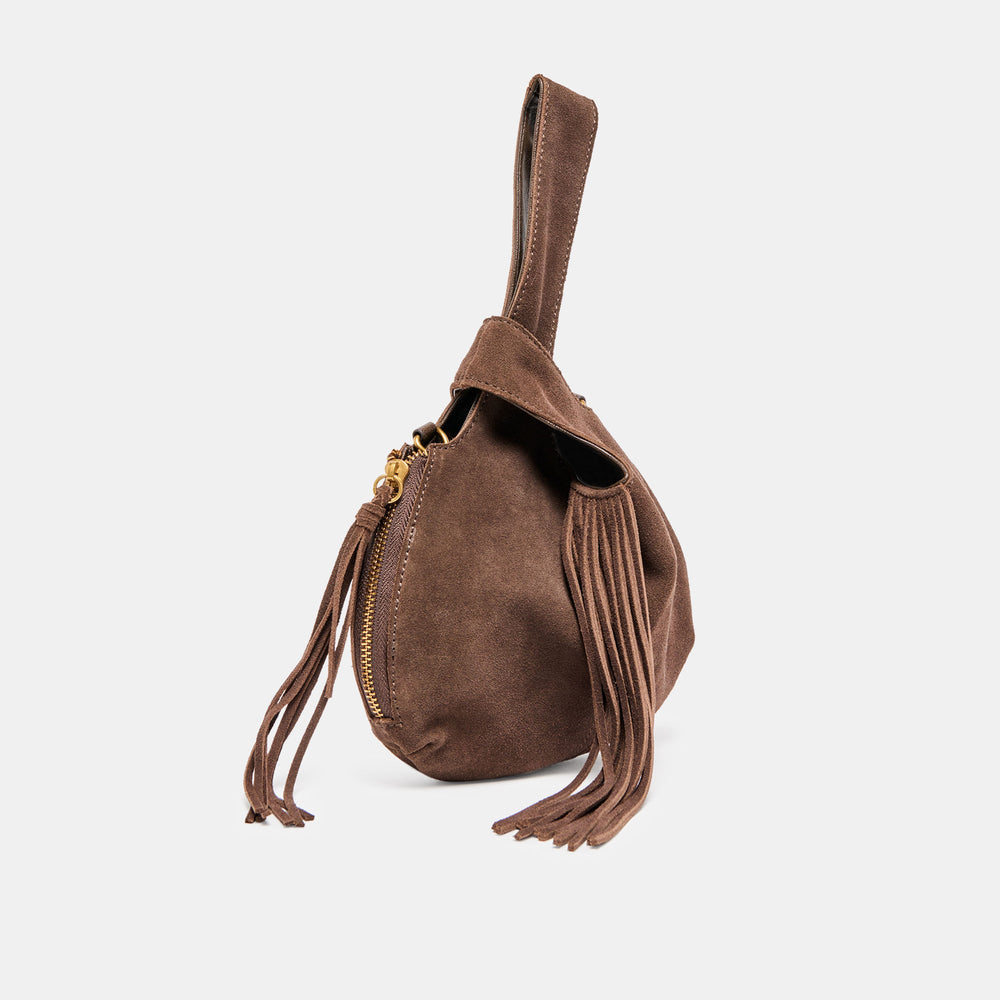Zury Espresso Suede Handbag | Dolce Vita Women