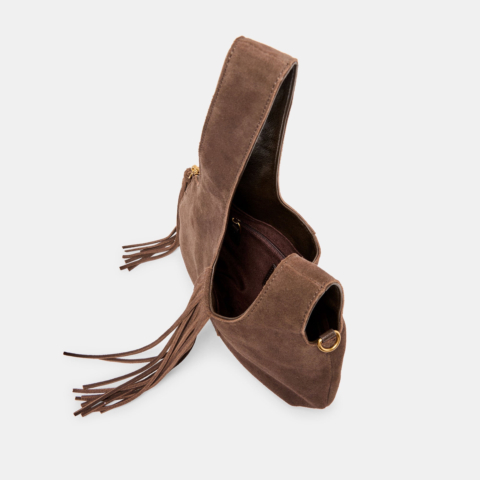 Zury Espresso Suede Handbag | Dolce Vita Women
