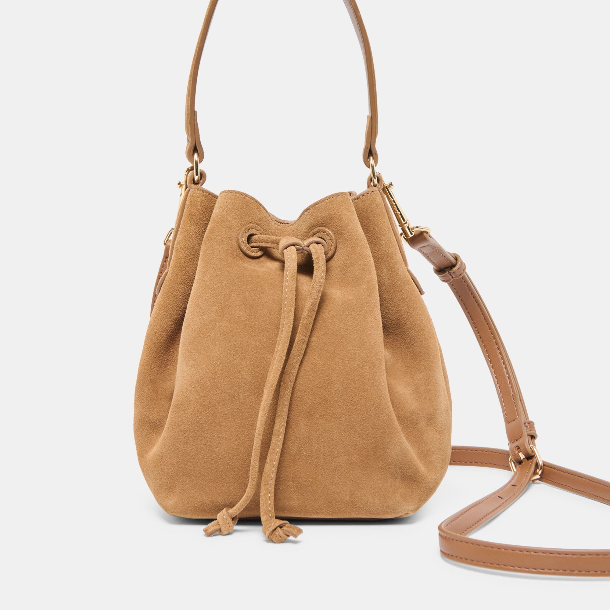 Amaru Brown Suede Crossbody | Dolce Vita Women