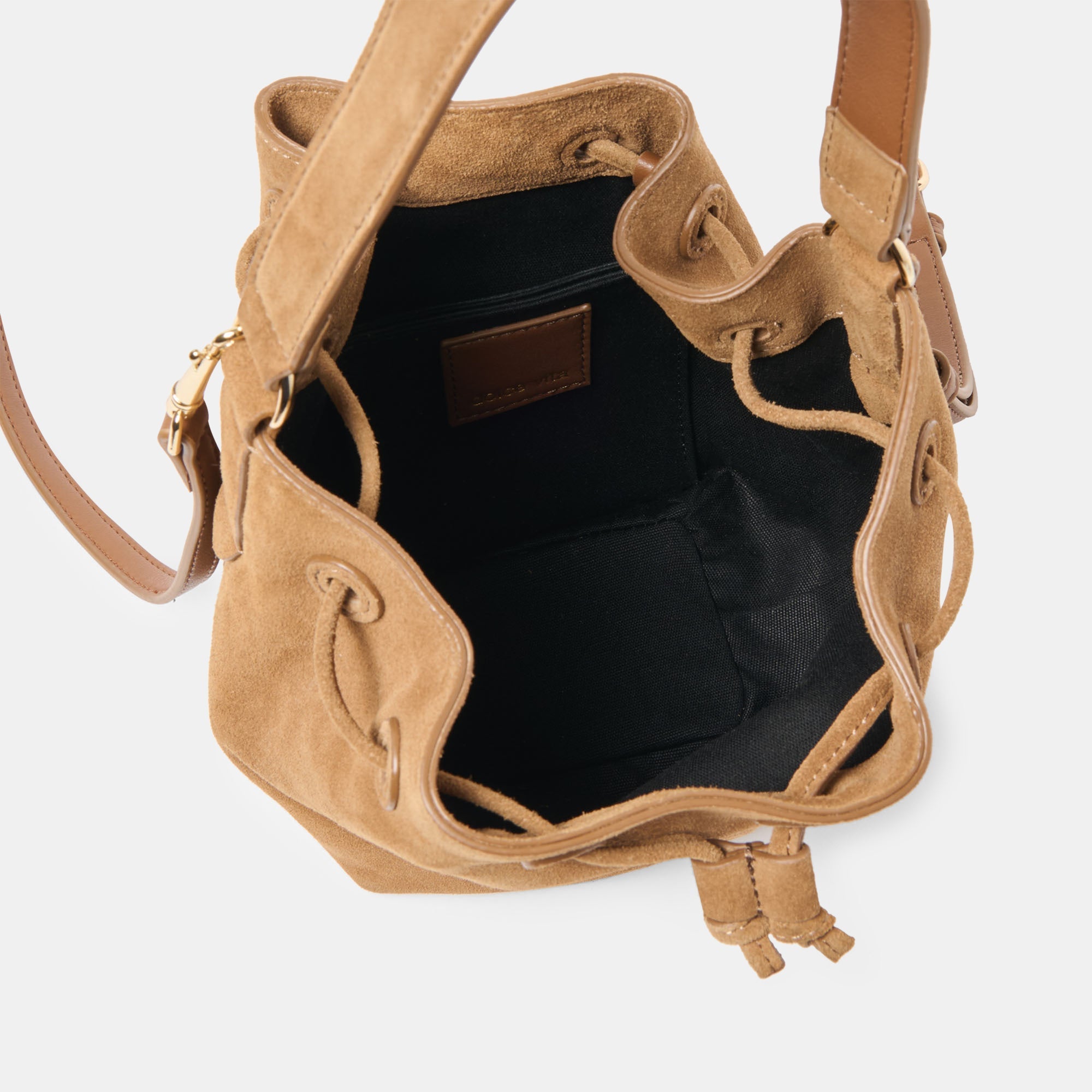 Amaru Brown Suede Crossbody | Dolce Vita Women