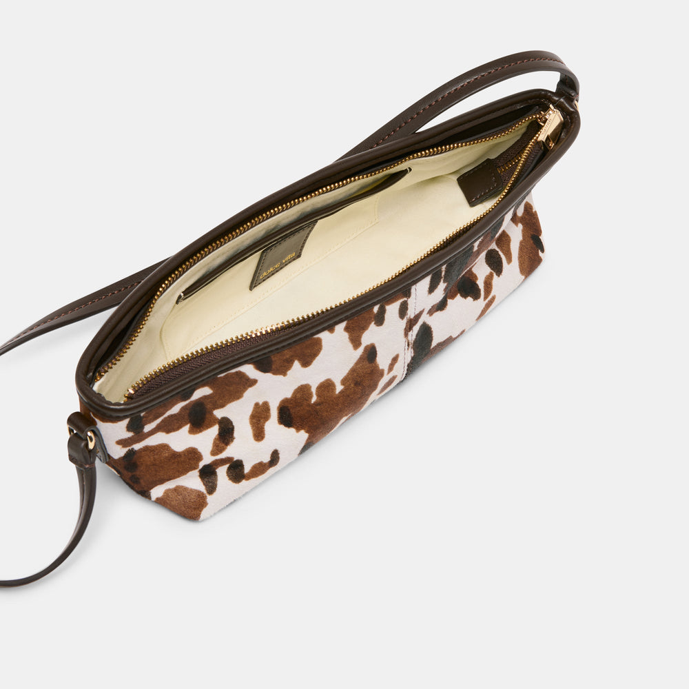 Savaii Cocoa Calf Hair Shoulder Bag | Women Dolce Vita