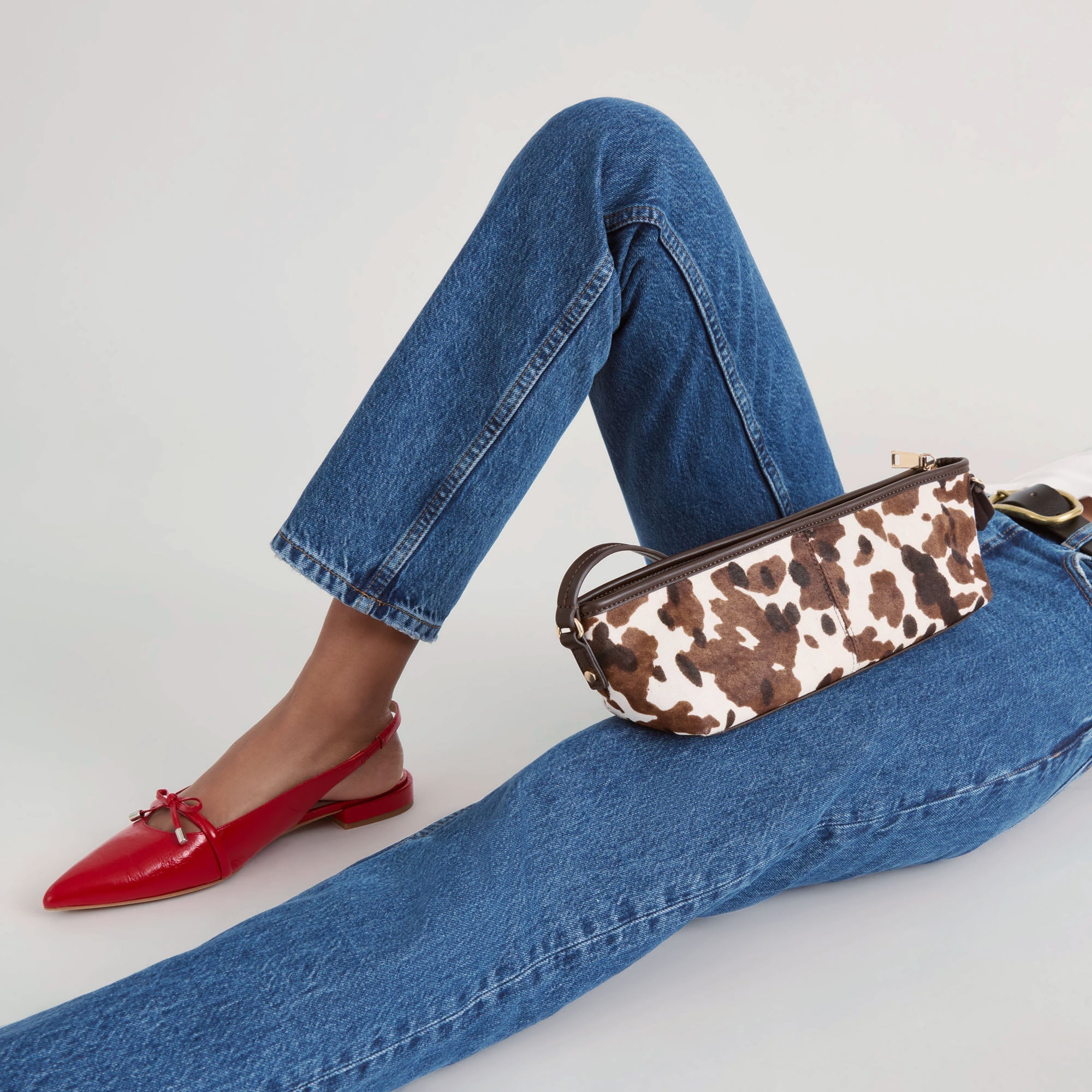 Savaii Cocoa Calf Hair Shoulder Bag | Women Dolce Vita