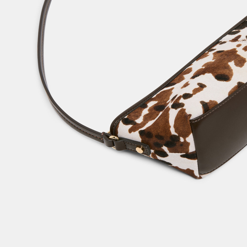 Savaii Cocoa Calf Hair Shoulder Bag | Women Dolce Vita