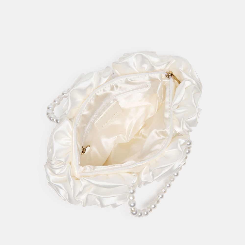 Aubrey White Satin Handbag | Dolce Vita Women