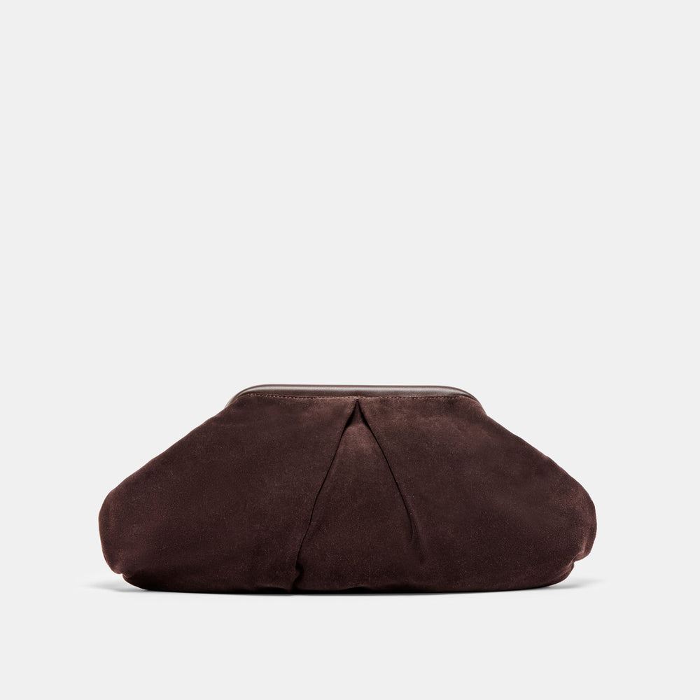Sahara Espresso Suede Clutch | Dolce Vita Women