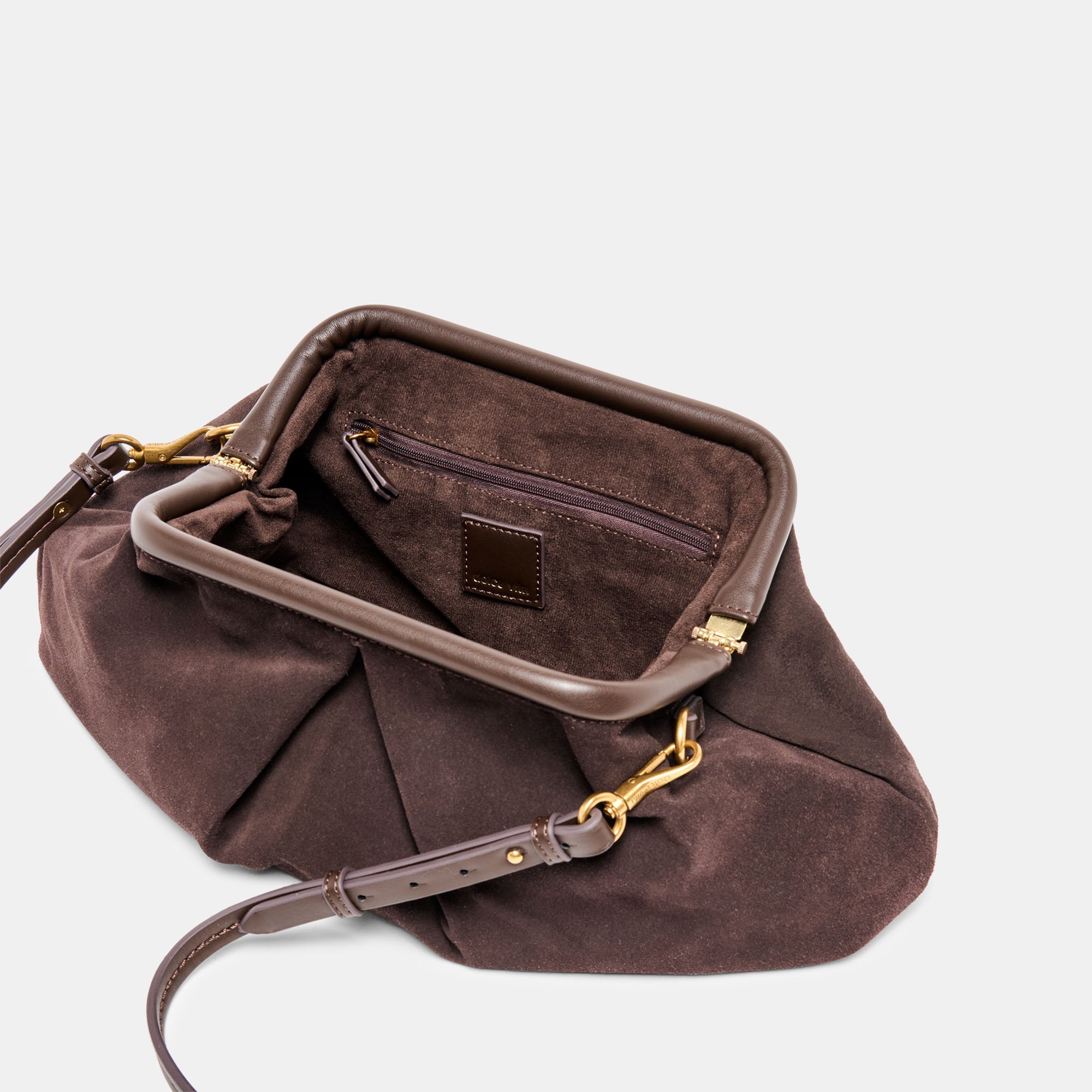 Sahara Espresso Suede Clutch | Dolce Vita Women