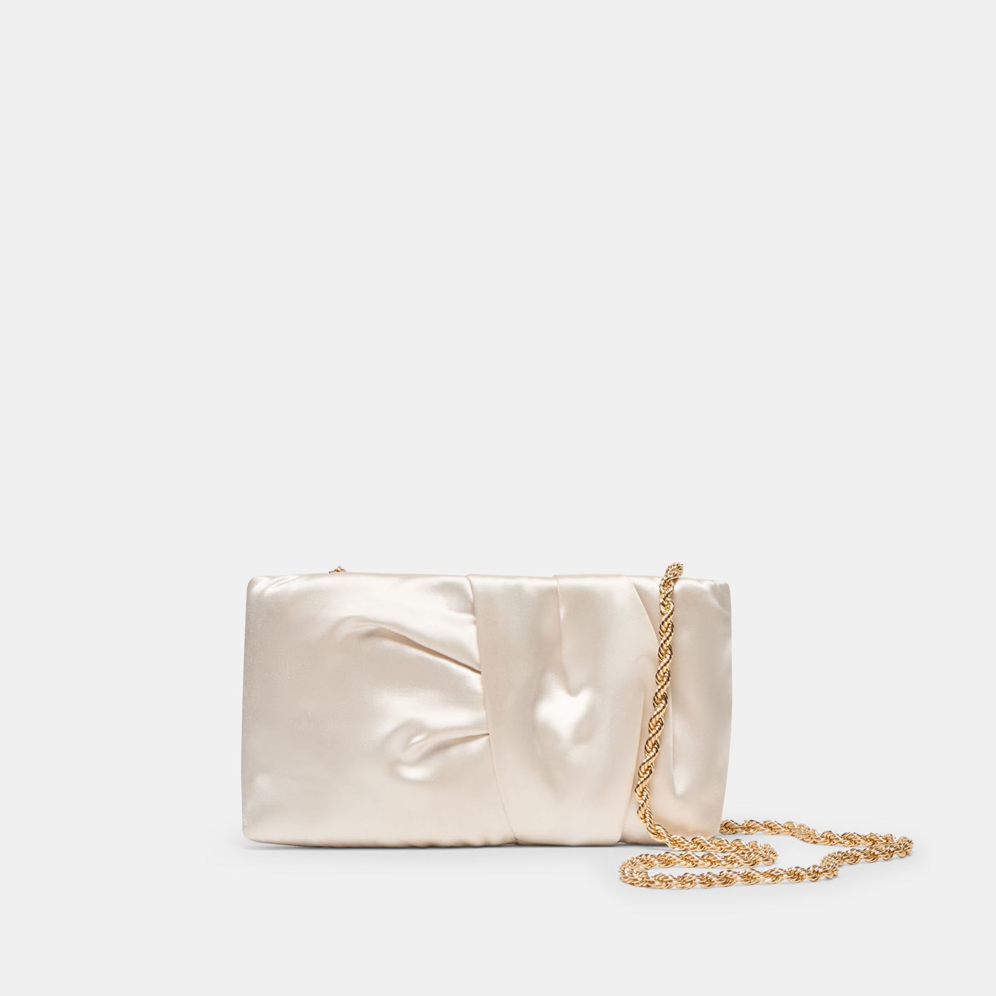 Rozey White Satin Clutch | Women Dolce Vita