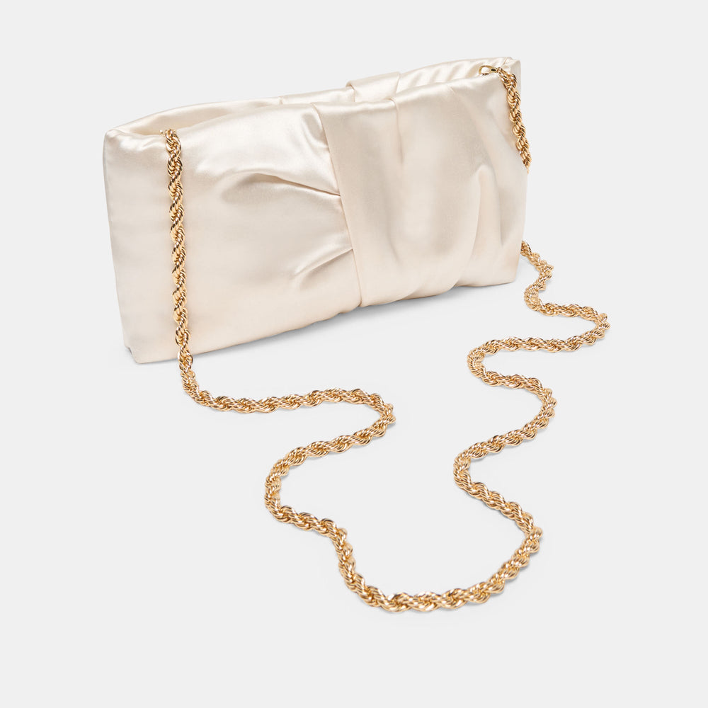 Rozey White Satin Clutch | Women Dolce Vita