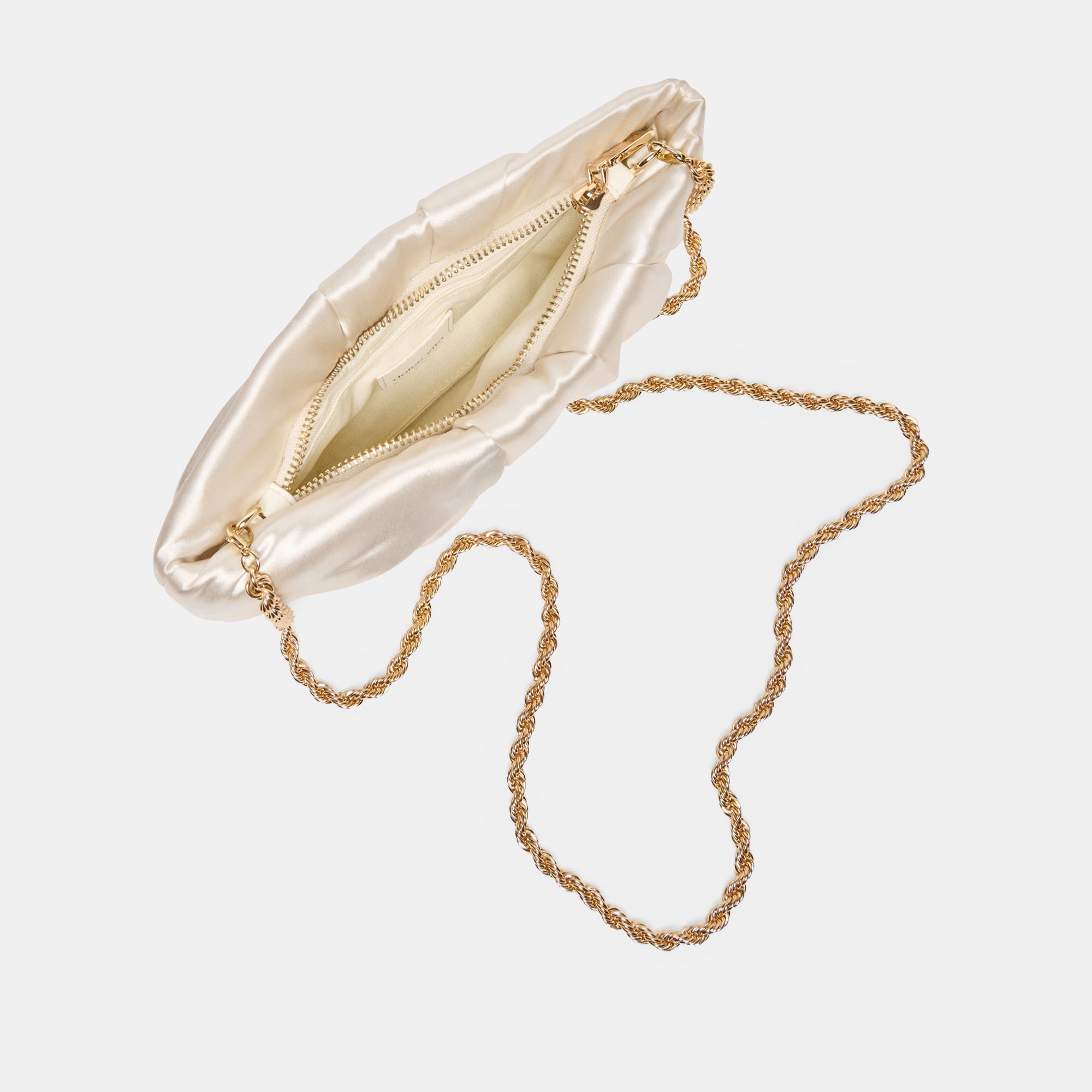 Rozey White Satin Clutch | Women Dolce Vita