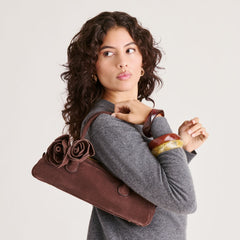 Boracay Chocolate Suede Shoulder Bag | Dolce Vita Women