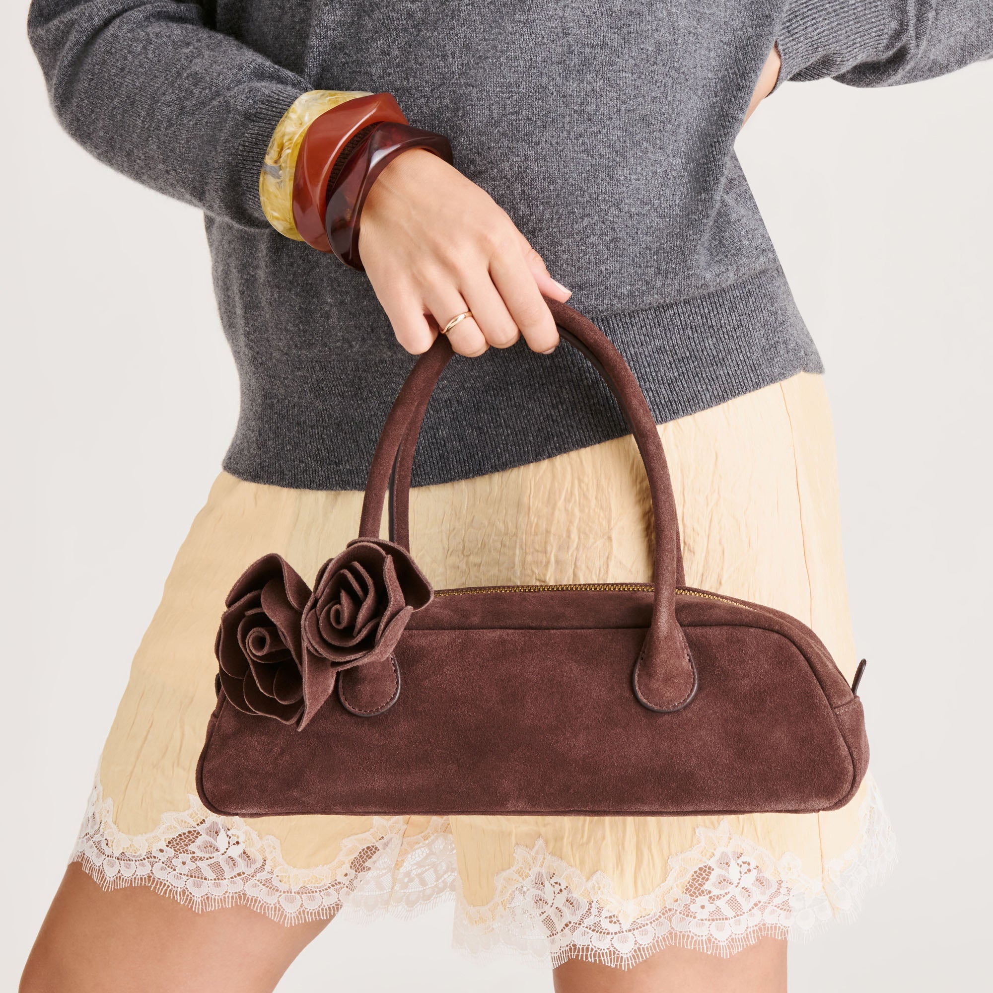 Boracay Chocolate Suede Shoulder Bag | Dolce Vita Women