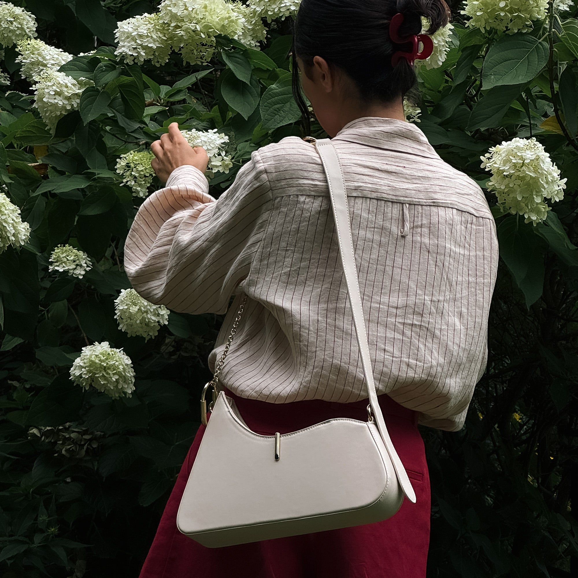 Prya Creme Leather Shoulder Bag | Dolce Vita Women