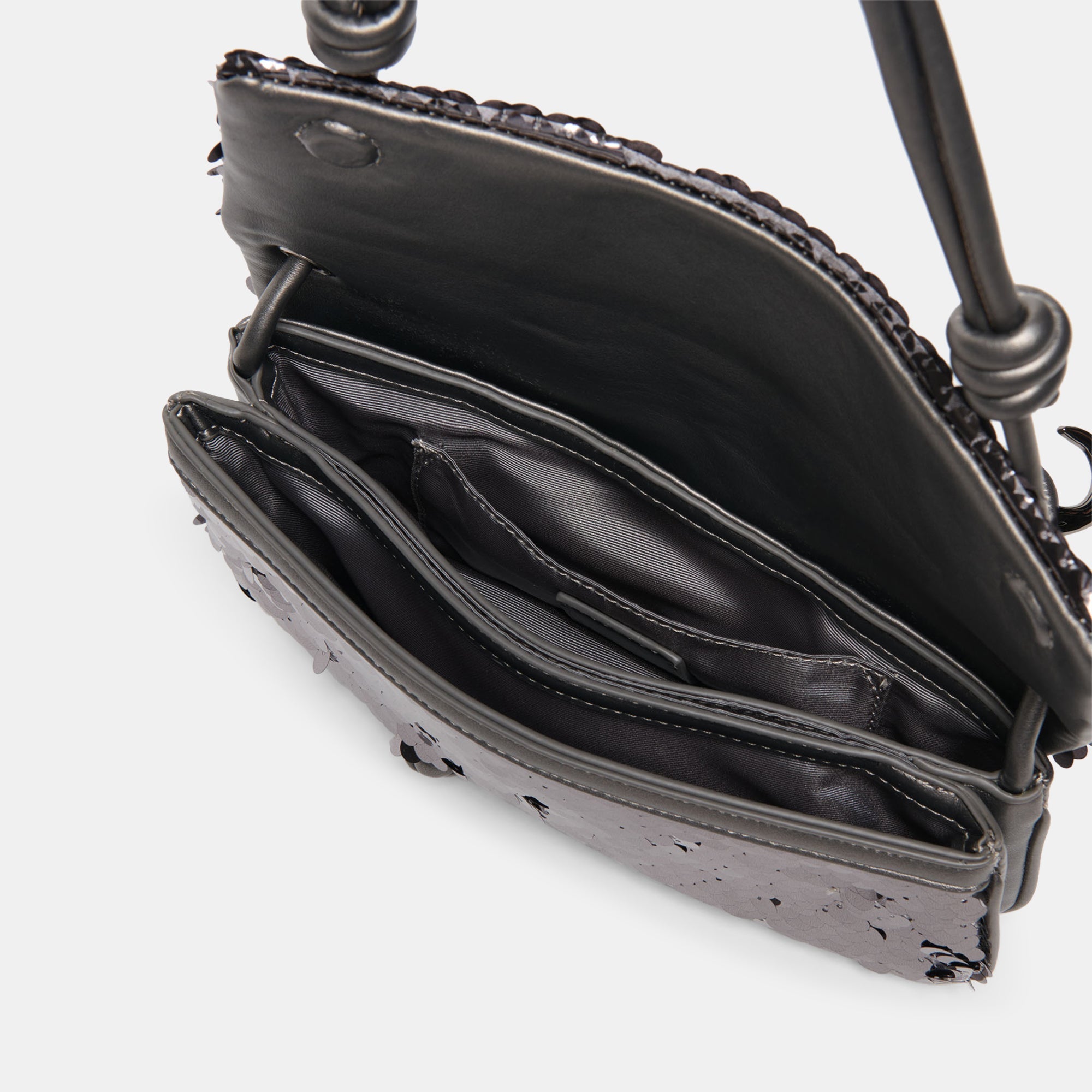 Alice Gunmetal Sequin Shoulder Bag | Women Dolce Vita