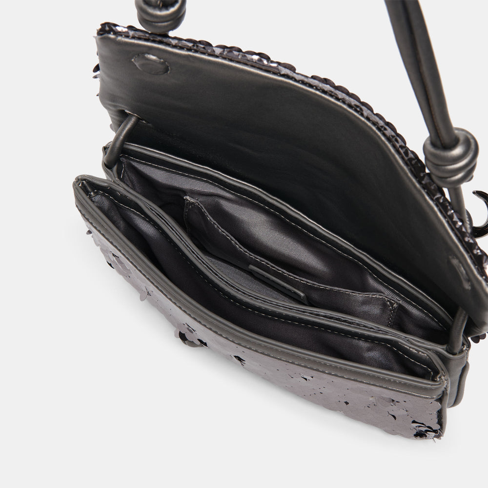 Alice Gunmetal Sequin Shoulder Bag | Women Dolce Vita