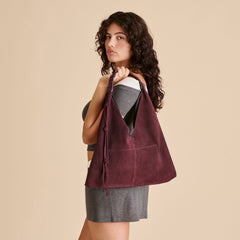 Merrick Burgundy Suede Tote | Dolce Vita Women