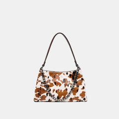Jagger Cocoa Calf Hair Shoulder Bag | Women Dolce Vita