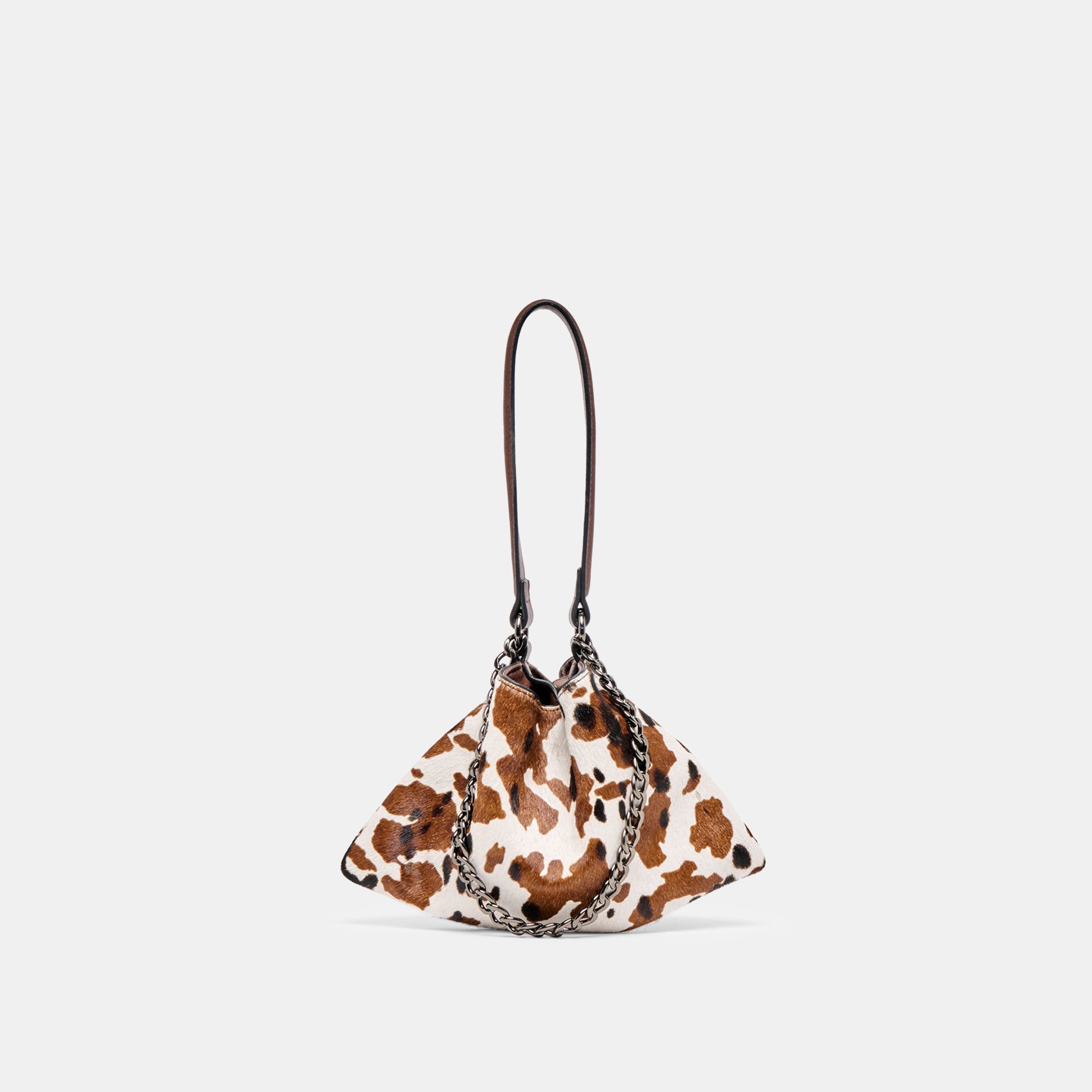 Jagger Cocoa Calf Hair Shoulder Bag | Women Dolce Vita