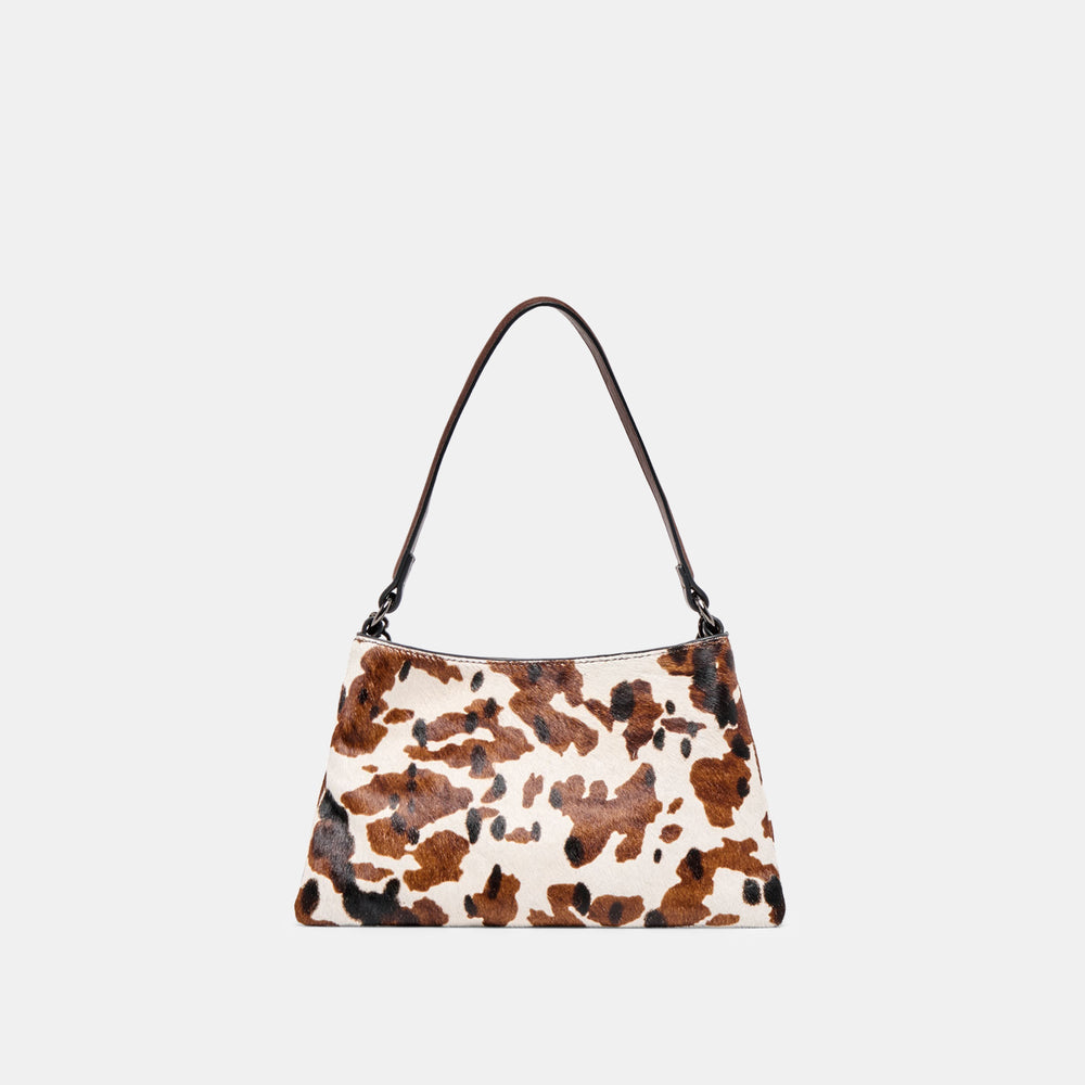 Jagger Cocoa Calf Hair Shoulder Bag | Women Dolce Vita