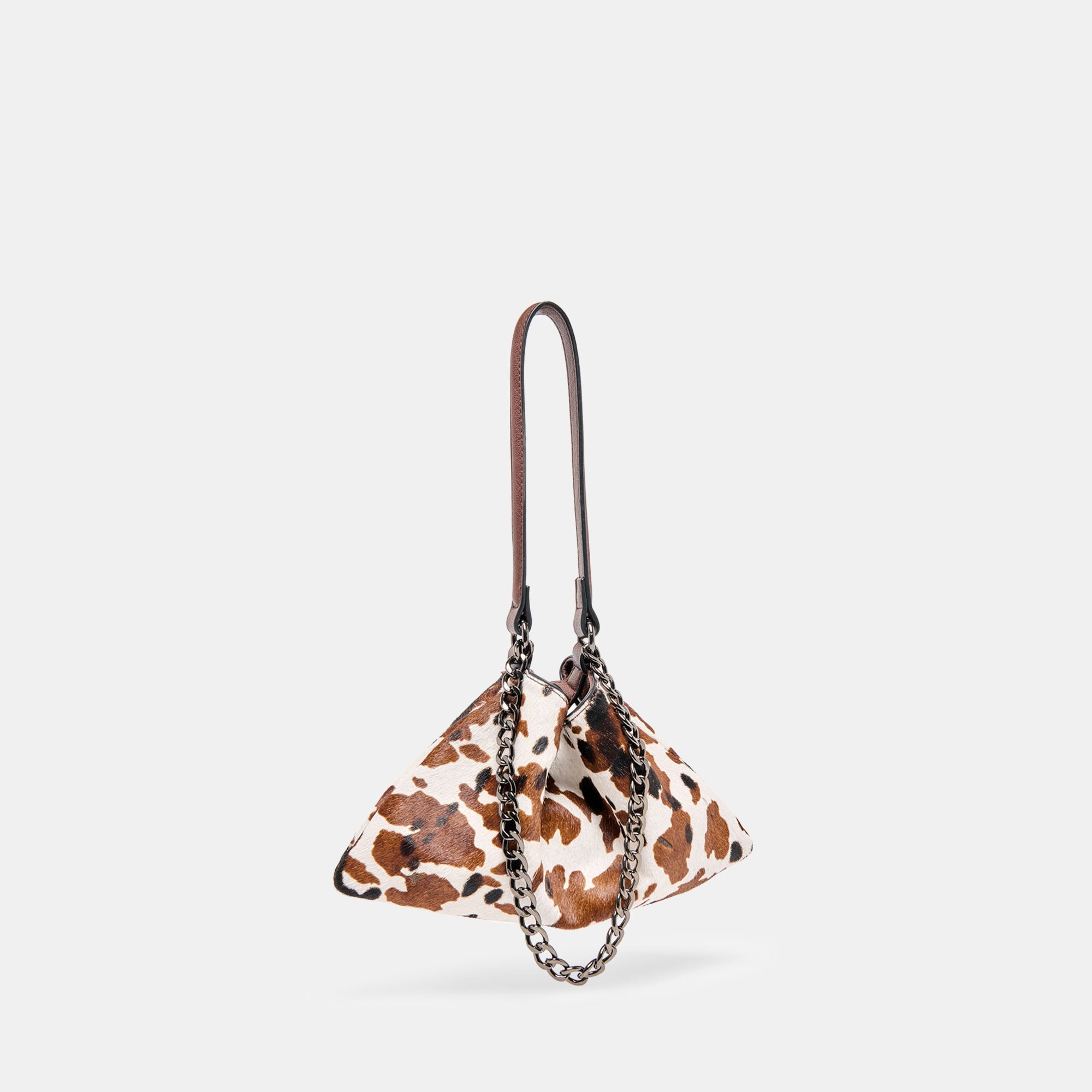 Jagger Cocoa Calf Hair Shoulder Bag | Women Dolce Vita