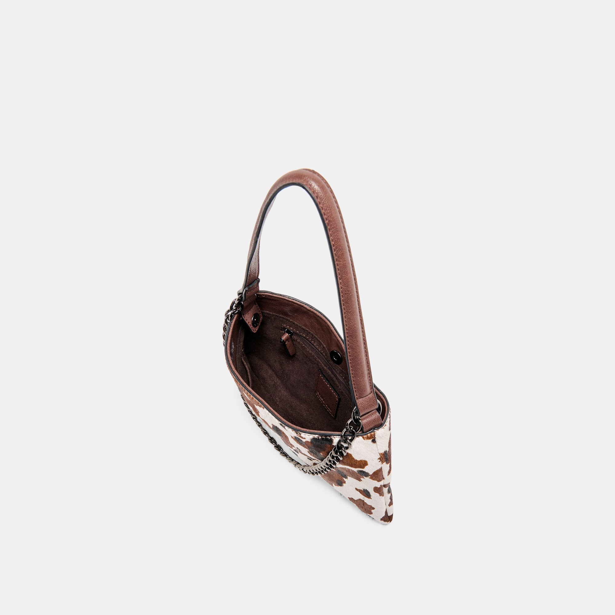 Jagger Cocoa Calf Hair Shoulder Bag | Women Dolce Vita