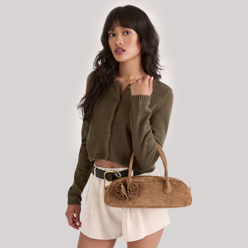 Boracay Brown Suede Shoulder Bag | Dolce Vita Women