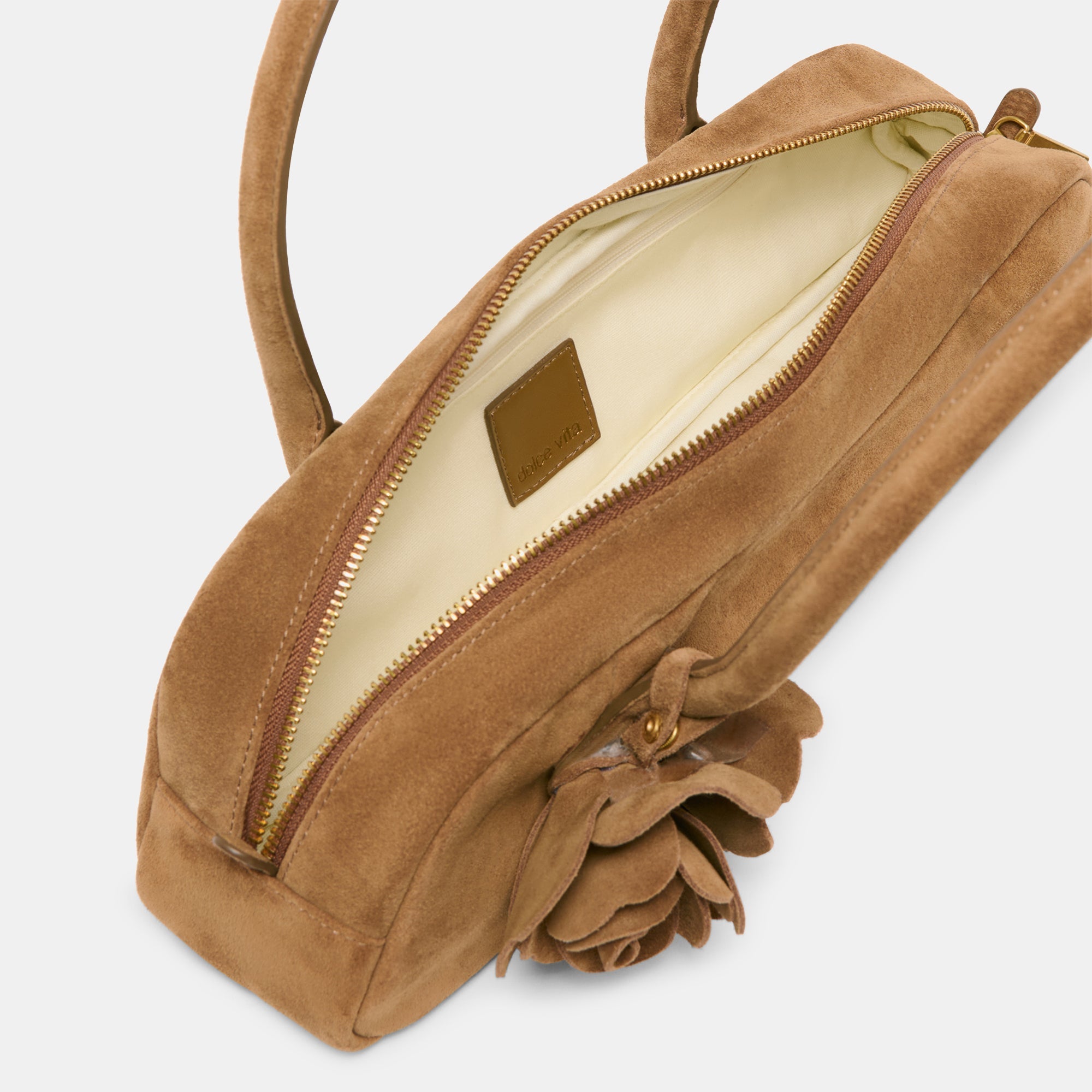 Boracay Brown Suede Shoulder Bag | Dolce Vita Women