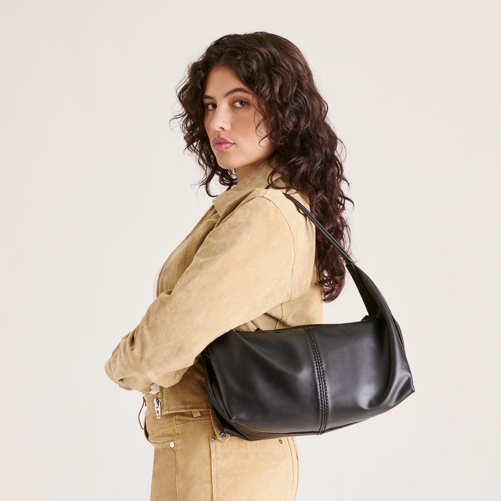 Billy Black Leather Shoulder Bag | Dolce Vita Women