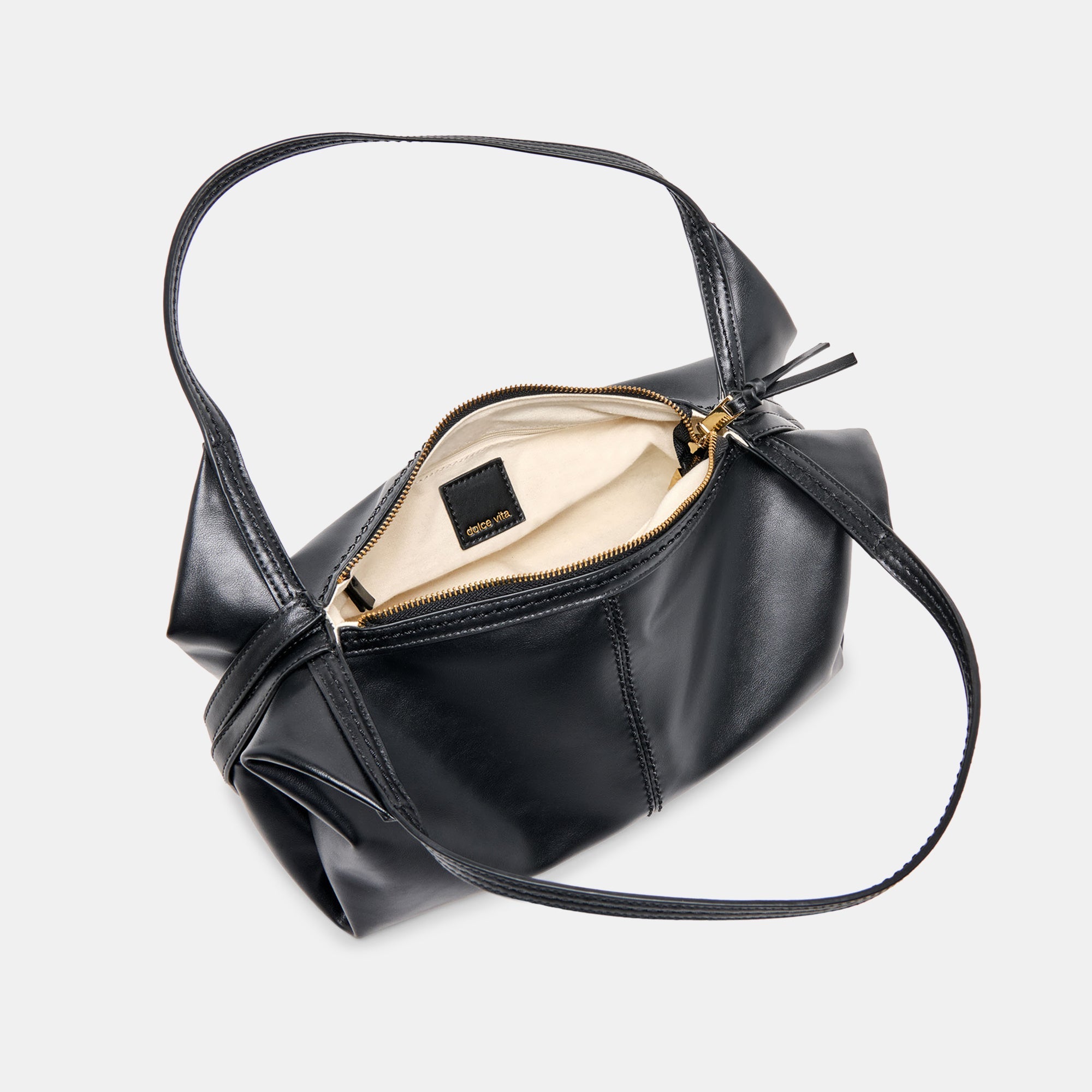 Billy Black Leather Shoulder Bag | Dolce Vita Women