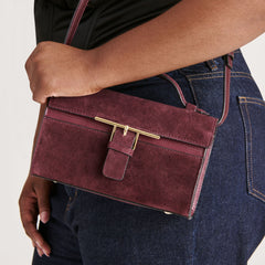 Zannone Burgundy Suede Crossbody | Women Dolce Vita