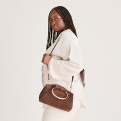 Channing Espresso Suede Handbag | Women Dolce Vita