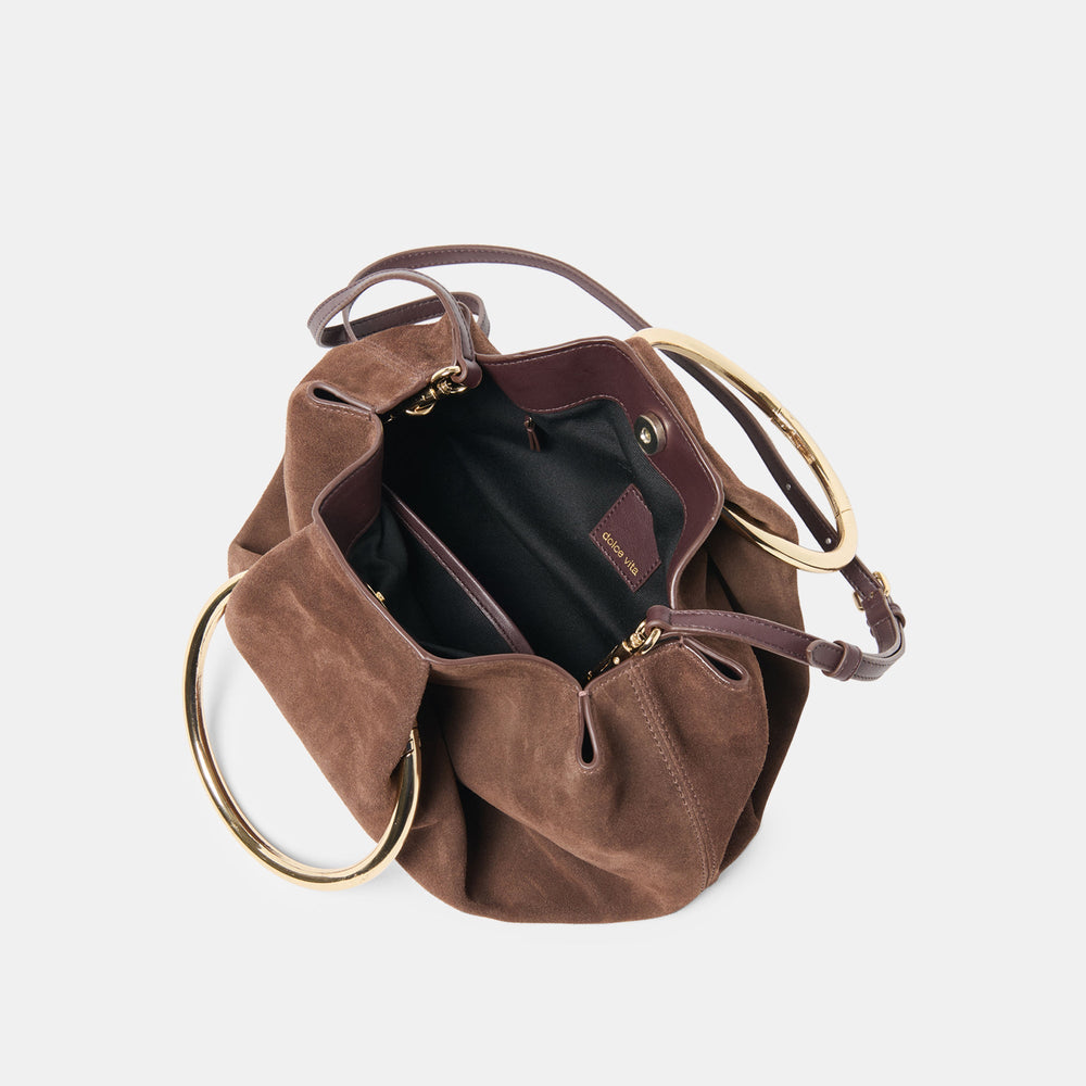 Channing Espresso Suede Handbag | Women Dolce Vita