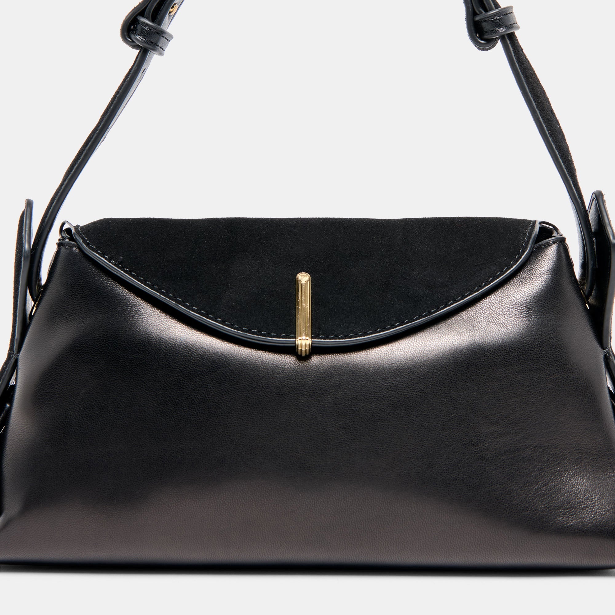 Devyn Black Leather Shoulder Bag | Women Dolce Vita