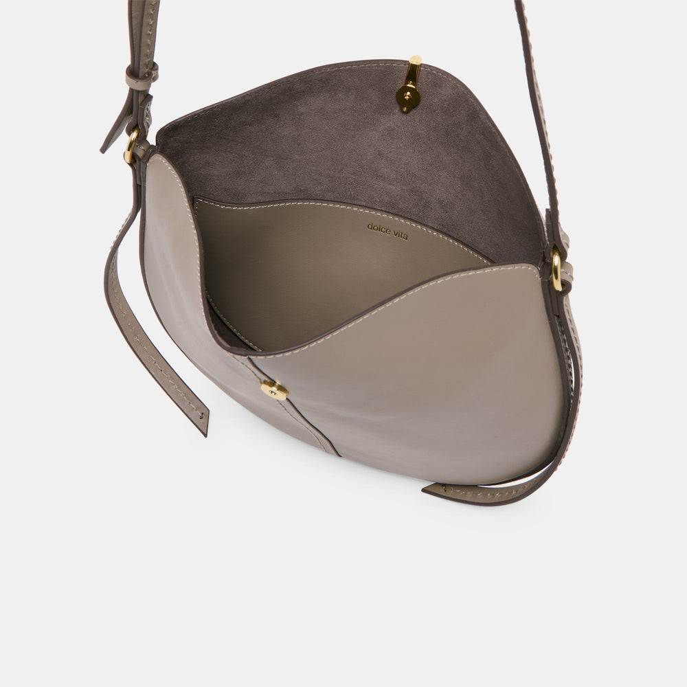 Burano Grey Leather Crossbody | Dolce Vita Women