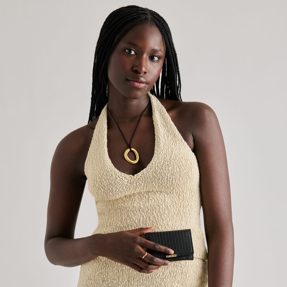 Mini-Me Black Woven Stella Wallet | Dolce Vita Women