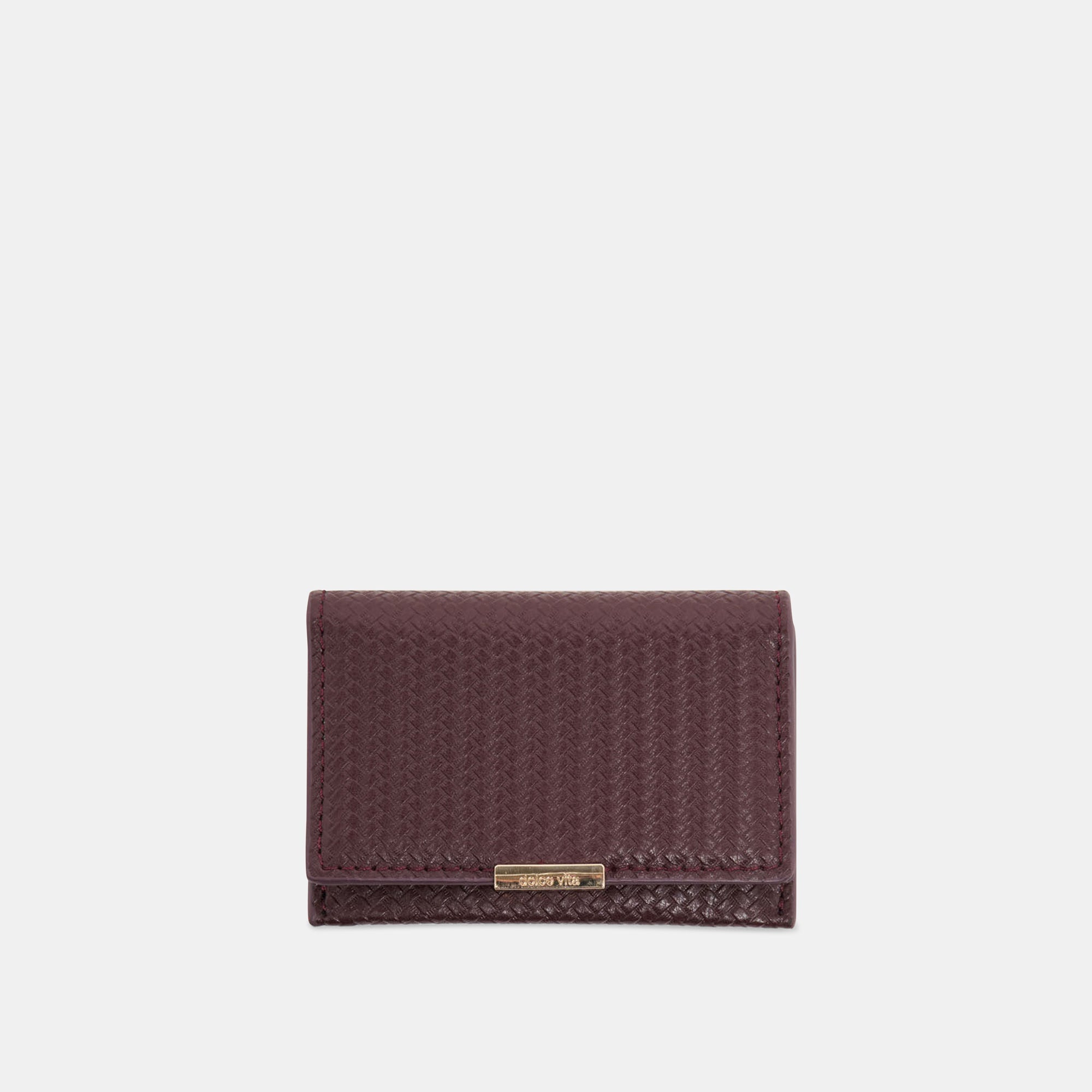 Mini-Me Burgundy Woven Stella Wallet | Women Dolce Vita