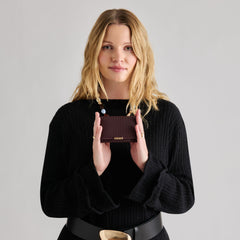 Mini-Me Burgundy Woven Stella Wallet | Women Dolce Vita