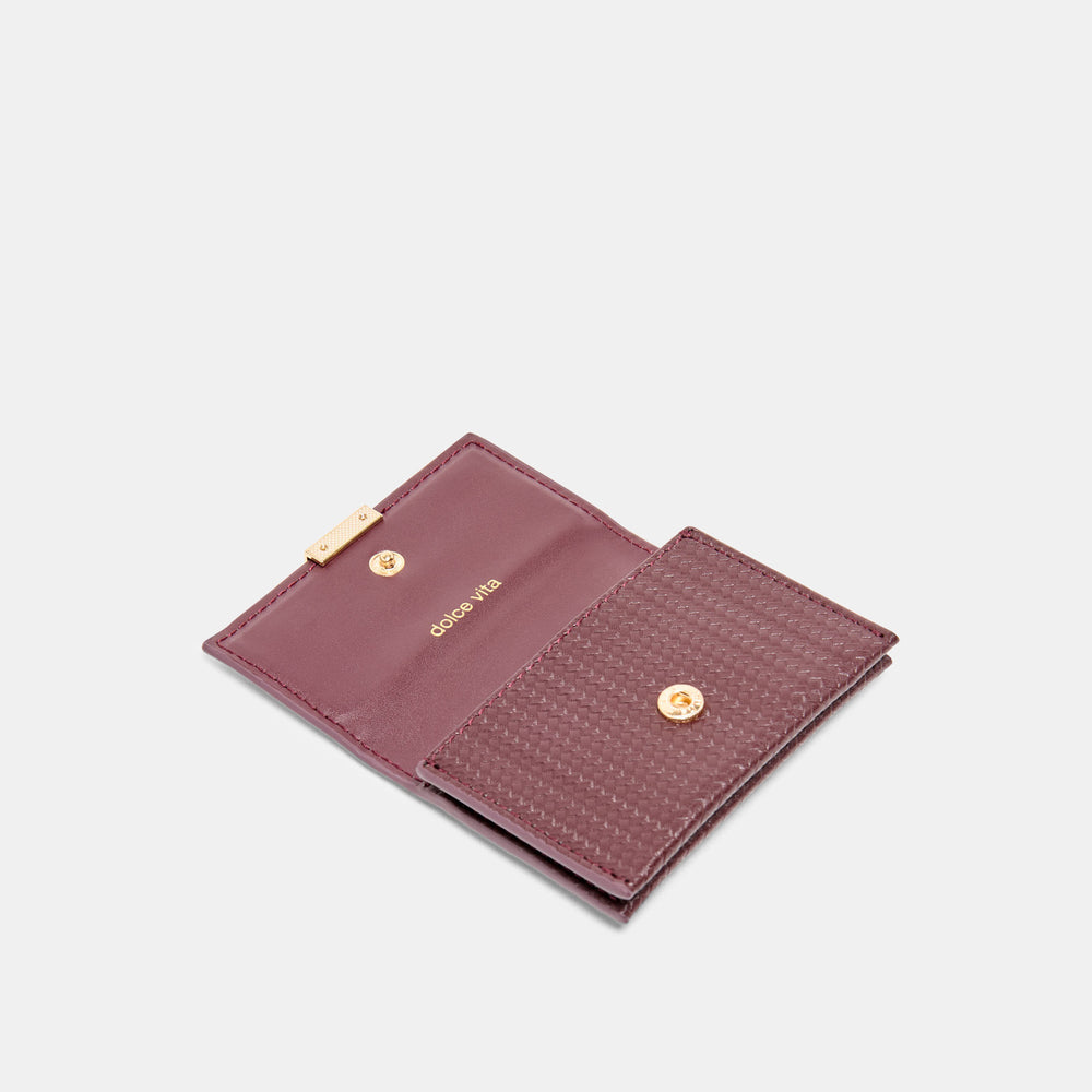 Mini-Me Burgundy Woven Stella Wallet | Women Dolce Vita