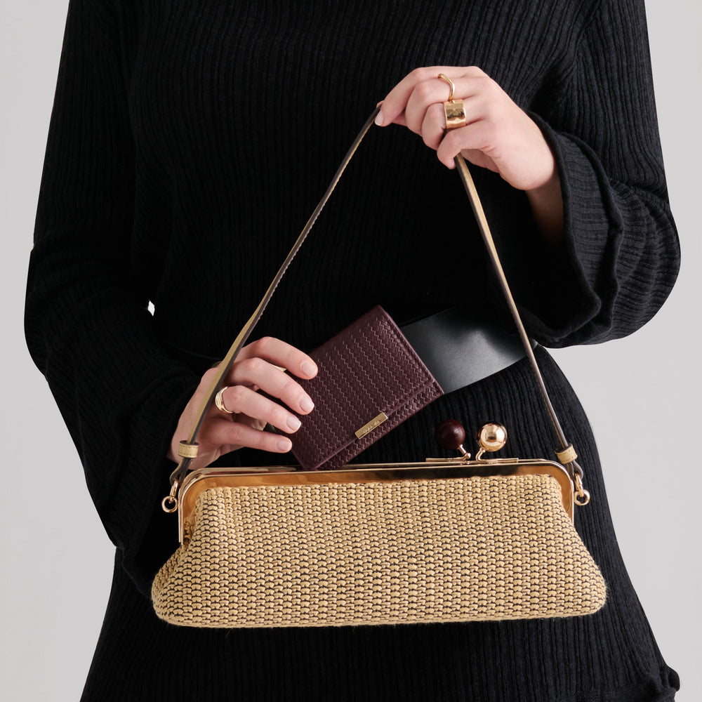 Mini-Me Burgundy Woven Stella Wallet | Women Dolce Vita