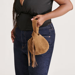 Zury Camel Suede Handbag | Women Dolce Vita