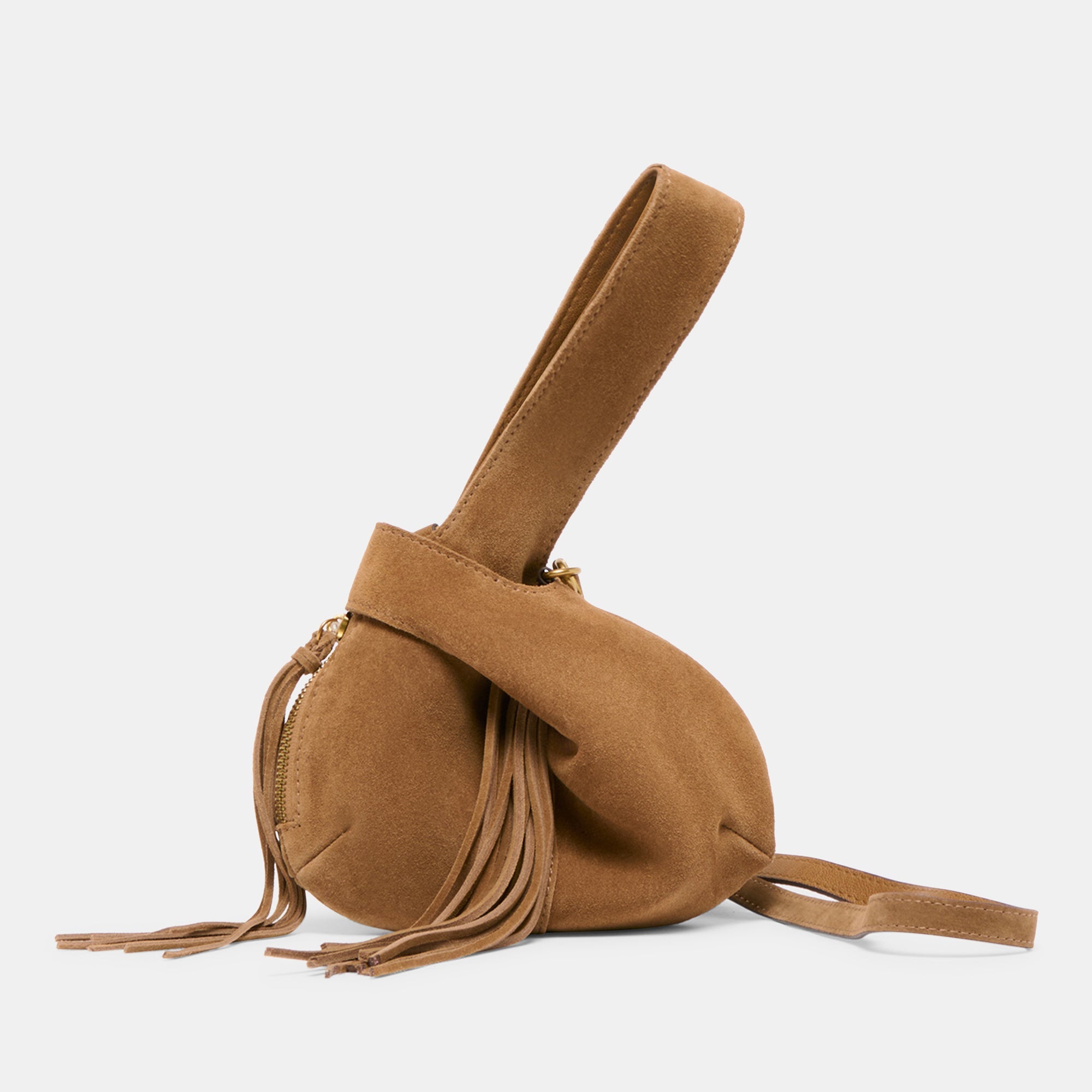 Zury Camel Suede Handbag | Women Dolce Vita