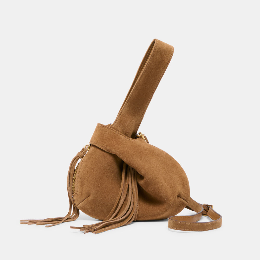Zury Camel Suede Handbag | Women Dolce Vita