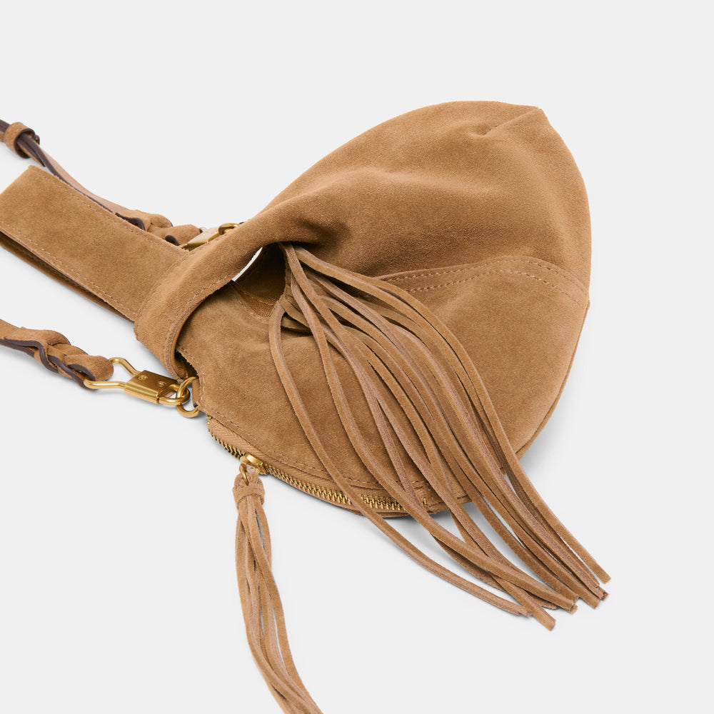 Zury Camel Suede Handbag | Women Dolce Vita