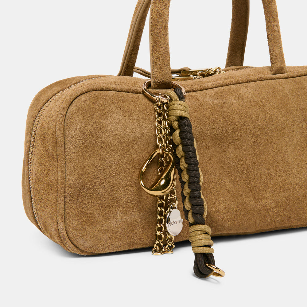 SANTINA HANDBAG TAUPE SUEDE | Women Dolce Vita