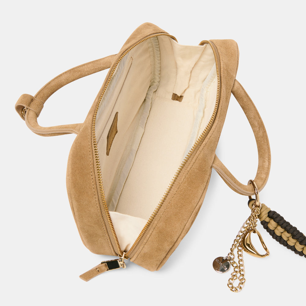 SANTINA HANDBAG TAUPE SUEDE | Women Dolce Vita