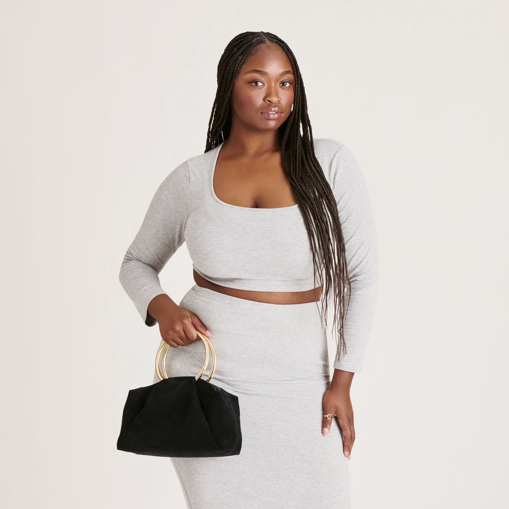 Channing Black Suede Handbag | Women Dolce Vita