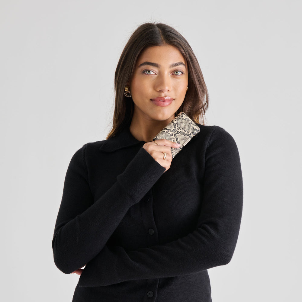 Mini-Me Black White Snake Stella Wallet | Dolce Vita Women