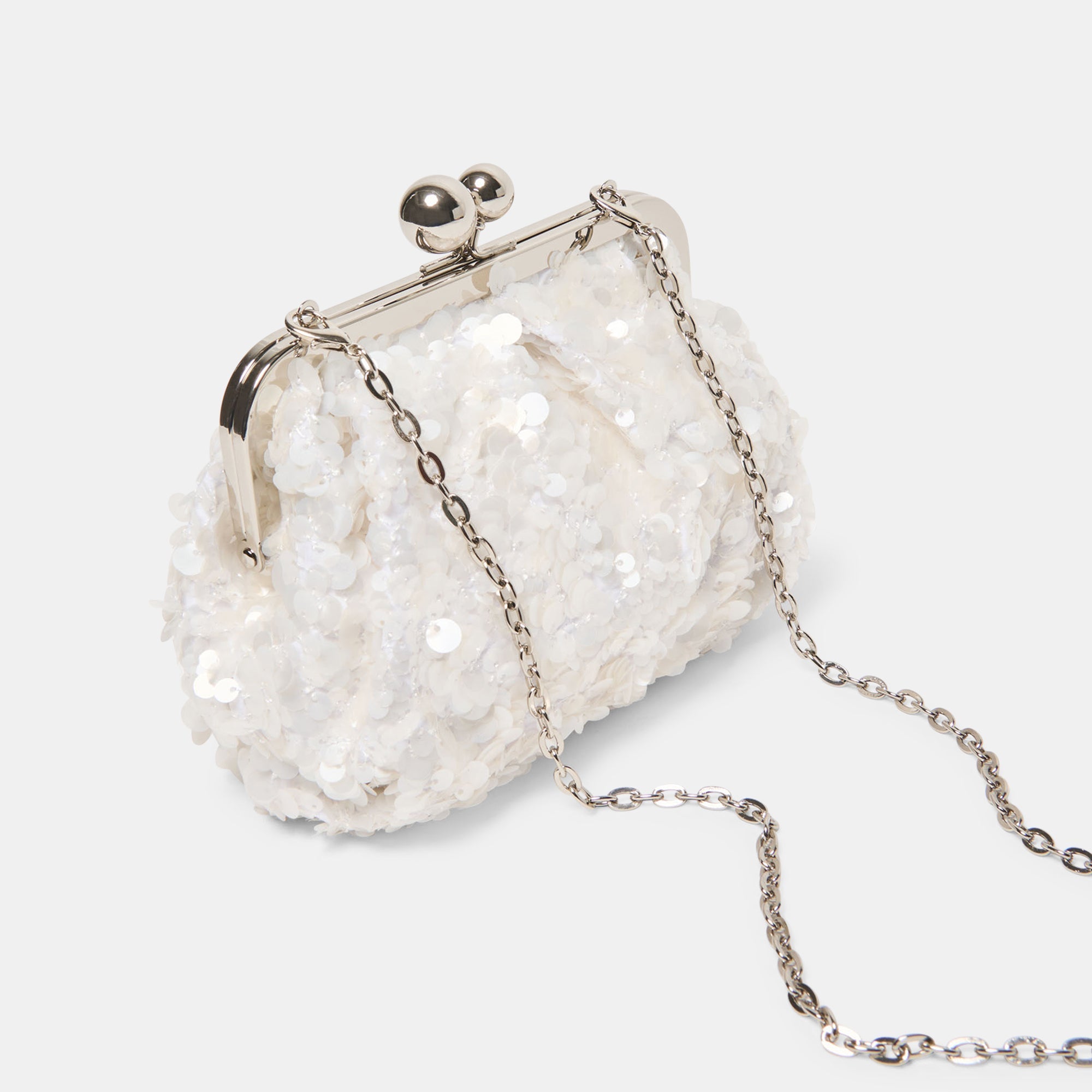 Kendall White Sequin Clutch | Dolce Vita Women