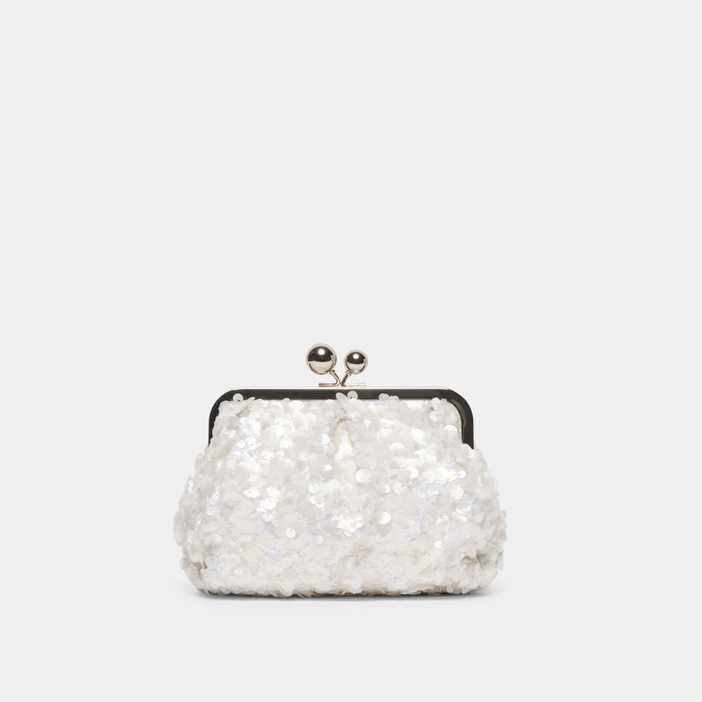 Kendall White Sequin Clutch | Dolce Vita Women